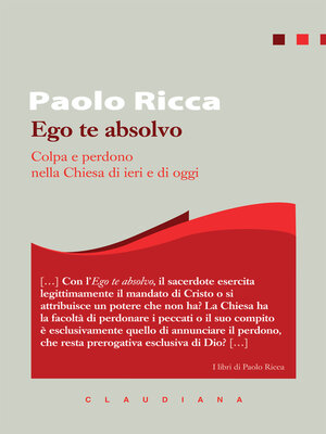 cover image of Ego te absolvo